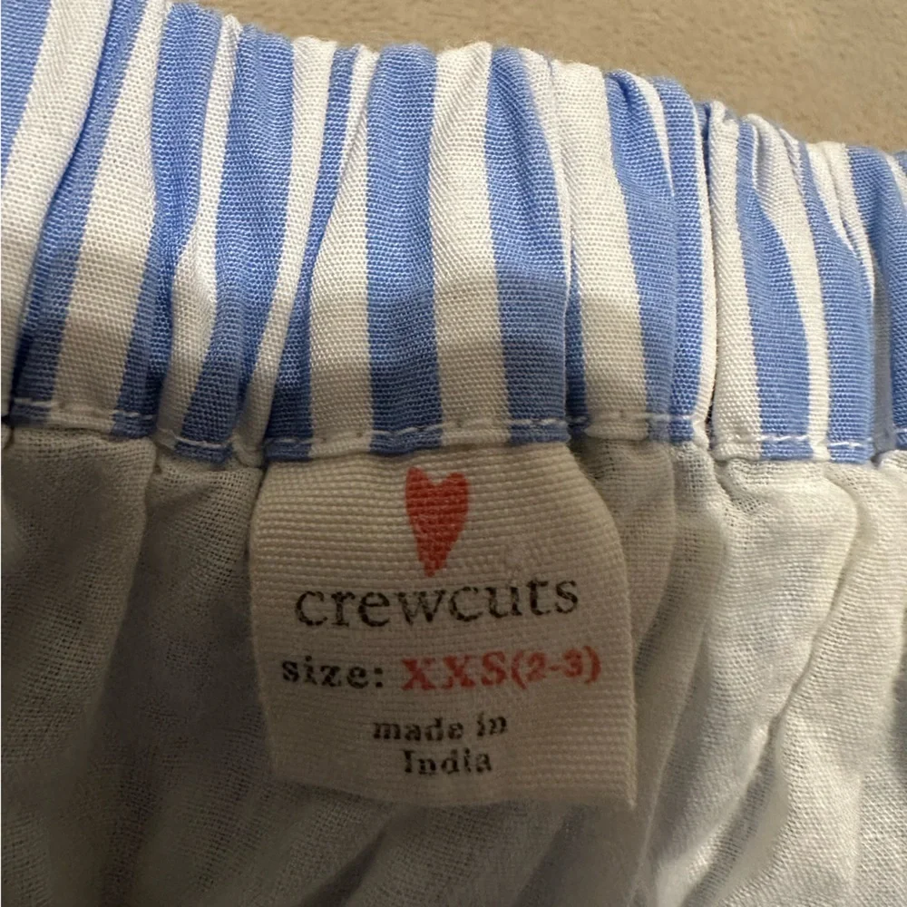 J. Crew Blue Striped Kids Ruffle Skirt